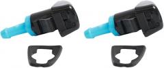 5303834AB 2 Pcs Front Windshield Washer Nozzle - Direct Fit for Jeep Patriot (Black)