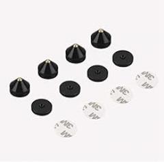 4PCS 4Sets Speaker Stand Feet Foot Pad Aluminium Alloy Metal Spikes Cone Floor Foot Nail M23*20 for Subwoofer CD DVD Player Audio Amplifier Recorder (Black)
