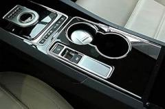 ABS Chrome Plastic Interior Centeral Electronic Handbrake Button Trim Stickers Silver for Jaguar XE, for Jaguar F-Pace, for Jaguar XF 2016, for Jaguar XFL 2017