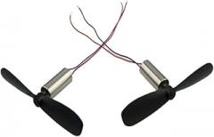 2PCS 614 Coreless Electronic Starter with Propeller DC4.2V 46500RPM High-Speed Cw CCW DIY Small Aircraft Spindle Electronic Starter Accessories Motor Drivers