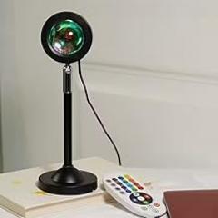 USB-Powered Sunset Lamp Projector -, Photography, Parties, Warm Orange Decorative Light, Relaxation Seekers, Black