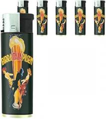 Refillable Electronic Lighter Set of 5 Pieces D-056 Birra Italia Pilsen