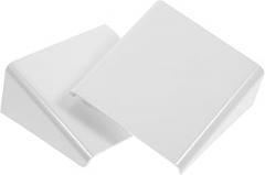 Small Wall Shelf Floating Metal Organizer for Security Cameras and Electronics, White Aluminum Mini Wall-Mounted Rack for Home Office, 2pcs