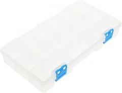 Veemoon Transparent Small Parts Storage Container Box with Buckle Screw Organizer and Divider Compartments for Electronics Jewelry Craft Supplies Bolts Nuts and Stationery Portable Tool