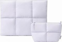 Comfyable Puffy Laptop Sleeve 15 Inch 16 Inch with Electronics Organizer Travel Case, Lavender