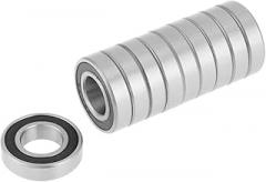 10pcs Rubber Sealed Deep Ball Bearing, 12x24x6mm 6901-2RS Ball Bearing for Machine Tool Electronic Equipment
