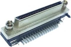 SCSI 68P Single-Layer Female Head 90 Degree Plug-in VH+DCI 68P Female Connector