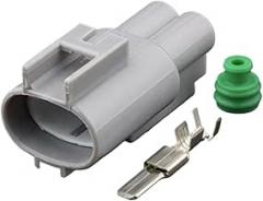 1 Set 2 Pin Car Wire Waterproof Connector Shell Automotive Electronic Fan 176143-6 176146-6(Male,10 Sets)