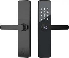 Tuya WiFi Smart Door Lock Biometric Fingerprint App Remote Unlocking Keyless Lock Electronic Door Lock(Single Tongue,Y)