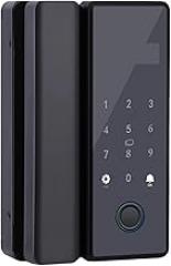 Smart Lock for Glass Door Wooden Door WiFi TTLOCK Smart Biometric Fingerprint Lock Electronic Door Lock Digital Lock Drill Free(Single Frameless)