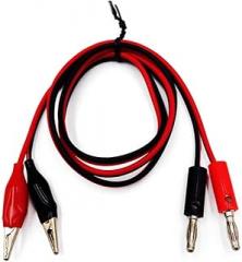 Electronics Banana to Alligator Clip Test Lead Connection for Electrical Testing and DIY Projects