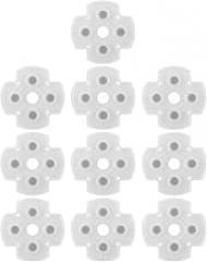 10pcs Cross Direction Key Silicone Conductive Rubber Pad for Sony Playstation 4 PS4 Controller,for Dualshock 4 Buttons Repair Replacemet Part