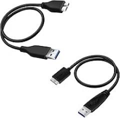 SaiTech IT 45CM USB 3.0 Cable A to Micro B high Speed Upto 4.8 Gbps Data Transfer Cable for Portable External Hard Drive - Black