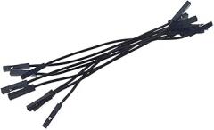 20Pcs 1P 2.54mm Jumper wire line 10/20/30cm Female Male 24AWG Wire test line electronic line (F-F-10CM-black)