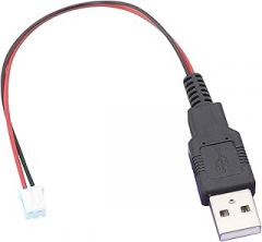 USB to XH2.54 2-Pin Adapter Cable (Male/Female), 22cm 24AWG Power Supply Wire for Fans, Sensors, LED Strips Secure Connection for Electronics & Prototyping