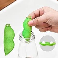 Magic Beans Bottle Cleaner 6-Pack, Reusable Pod Sponge with Ceramic Balls for Narrow Mouth Water Bottles, Baby Bottles, Travel Cups - Quick Dry & Easy Cleaning