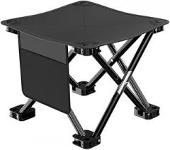 Portable Camping Stool with Storage Bag - Lightweight Foldable Chair Outdoor Adventures, Fishing, Hiking, Garden Use (Black)