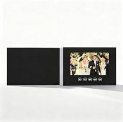Electronic Greeting Card with LCD Color Screen, Customizable, 128MB Memory - HD Video Playback, Blank Cover for Wedding Songs Picture Cards, for Business Promotions and (5inch)