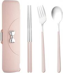 3PCS Stainless Steel Tableware With Storage Bag Spoon/Fork/Chopsticks Outdoor/Campus Dinning Essentials New 2026 High For Reliable Electronic Component, Precision, Stable Performance