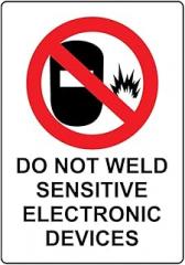 Portrait Do Not Weld Sensitive Electronic Sign 8