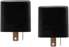 2 Pcs 12V 2-Pin Electronic LED Turn Signal Control Module with Adjustable Pulse Rate for Performance Motorcycles and Scooters Hyper Flash Repair