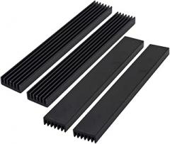 4pcs 100mm x 14mm x 6mm Strip Aluminum Heatsink Cooling Radiator for Electronic IC Chip RAM LED Heat Sink Cooler Heat Dissipation
