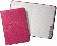 A-to-Z Lists Pocket Journal Pink Fine Leather by Graphic Image