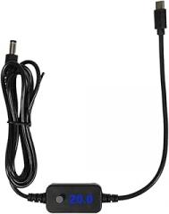 Electronic Type C to DC5.5 Charging Cord 5V 9V 12V 15V 20V Adjustable Voltages Wear and Enhances Flexibility Power Cable