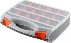 TEHAUX Dual Sides Portable Plastic Storage Box Adjustable Dividers Organizer Holder for Screws Hardware and Electronic Components Durable and Lightweight Design for Easy Carrying