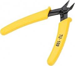 Yctze TU-109A Electronic Diagonal Pliers - Side Cutting Nippers, Ergonomic Handle, Adjustable Wire Diameter, Chrome Steel Cable Wire Cutter Tool (TU-109)