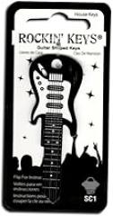 Black Electric Guitar Shaped Rockin' Key - SC1
