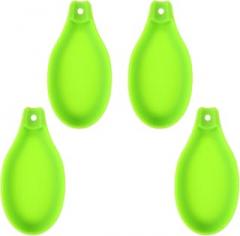 Milisten 4pcs Green Silicone Spoon Rest Ladle Spoon Holder Kitchen Utensil Storage Rack Heat Resistant for Stove Top and Tableware Organization