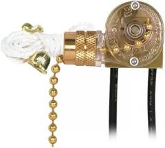 Satco PULL Chain CANOPY SWITCH BRASS