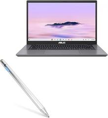 BoxWave Stylus Pen Compatible with ASUS Chromebook Plus CX14 (14 in) - AccuPoint Active Stylus, Electronic Stylus with Ultra Fine Tip - Metallic Silver