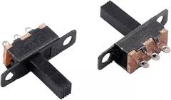Toggle Switch 5V 0.3A Mini Size Black SPDT Slide Switch for Small DIY Power Electronic 3PIN 1P2T Slide Switch Handle high 10mm
