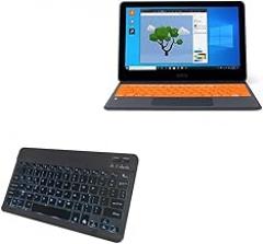 BoxWave Keyboard Compatible with Kano PC Touchscreen Laptop and Tablet 1110-01 (11.6 in) - SlimKeys Bluetooth Keyboard - with Backlight, Portable Slim LED 7 Colors - Jet Black