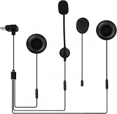 EJEAS Q8 Mesh Group Intercom Headphone Accessory with Comfortable Earmuffs and Hard/Soft Microphone (Type-C Connector)