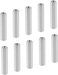 YOKIVE 10 Pcs M4 Spacers, Brass Hex PCB Standoffs Nuts, Keep Height Consistent, Great for Motherboard, Circuit Board, Electronics (Silver Tone, 30mm)