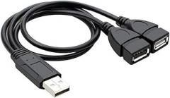 [Replace Part] Car USB Splitter Y-Splitter Hub Power Cord USB 2.0 A Male to 2 -Dual USB Male Car Electronics Accessories