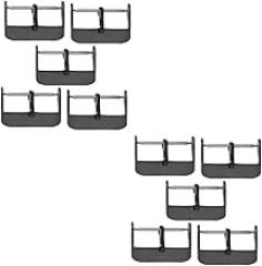 Amosfun 10pcs Stainless Steel Watch Band Buckle Clasp Black Stylish Wristwatch Accessories for Electronic Straps Easy to Install and Use