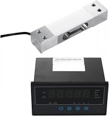 Indicator Display+Single Point Load Cell, Cantilever Shear Beam Loading Electronic Force Weight Pressure 6/10/20/40/80kg(80kg)