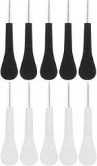 10pcs Mini Gap Cleaning Brushes Set, Black and White Multifunctional Crevice Scrubbing Tools, Handheld Bristle Brushes for Kitchen, Bathroom, and Electronic Device Cleaning