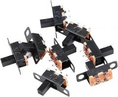 20 PCS 50V 0.5 A Mini Size SPDT Slide Switch for DIY Power Electronics Projects SS12F15 G6 1P2T Toggle Switch Handle 6mm (Color : 10pcs)