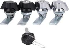 MS 748-1-2Handle Cabinet Cam Lock for Storage-Box Jewelry Case Mail Box Electronic File 1Pcs(2 Black falt Tongue)