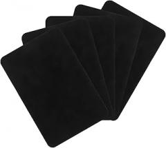 5Pcs Vinyl Record Cleaning Cloth for Turntable and CD Disc, Black Small Size Dust Remover Fiber Towels for Album Care and Electronics Maintenance