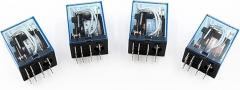 MY4NJ Electronic Micro Mini Electromagnetic Relay 5A 14PIN Coil 4DPDT DC12V 24V AC110V 220V Green LED Indicator Relay Switch 1Pcs (Size : AC 110V)