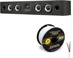 Polk Audio Monitor XT35 Low Profile Center Channel Speaker Cable Bundle