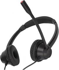 2.5mm Business Headset Binaural Corded Headset with HD Mic for Home Office Call Center Telemarketing Binaural Corded Headset New 2026 High for Reliable Electronic Component