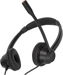 2.5mm Business Headset Binaural Corded Headset with HD Mic for Home Office Call Center Telemarketing Binaural Corded Headset New 2026 High for Reliable Electronic Component