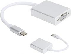 VGA Converter, TypeC Adapter Strong Compatibility Compact Portable for Type-C Interface Devices for OS X